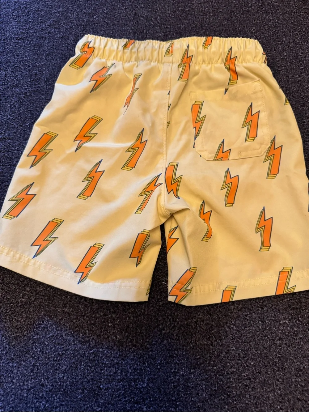 Old Navy Toddler Boys Yellow Lightning Bolt Swim Trunks - Size 4T